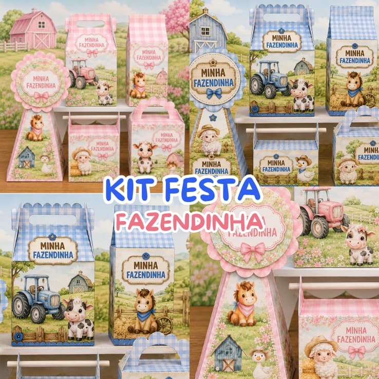 20 UNIDADES DE Caixinhas personalizadas/kit festa /Pegue e monte/Lembrancinhas/FAZENDINHA