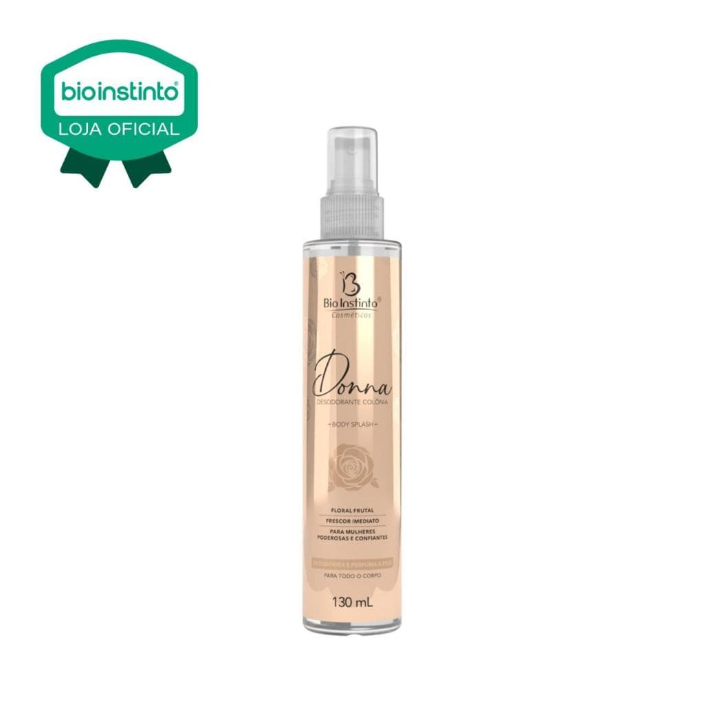 01 un Body Splash DONNA Bio Instinto 130ml Desodorante Colônia Feminino Lançamento Delicado