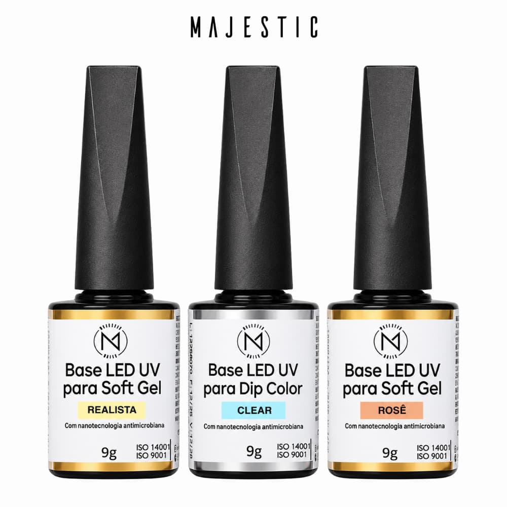 BASE LED/UV PARA SOFT GEL (Base Cimentinho) 9g Alongamento Majestic Nails