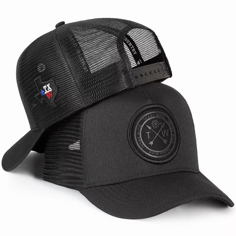 Boné Country Preto Trucker TW Texas Wind Aba Curva Com Telinha Redinha Mascuino Ajustável Premium 2026
