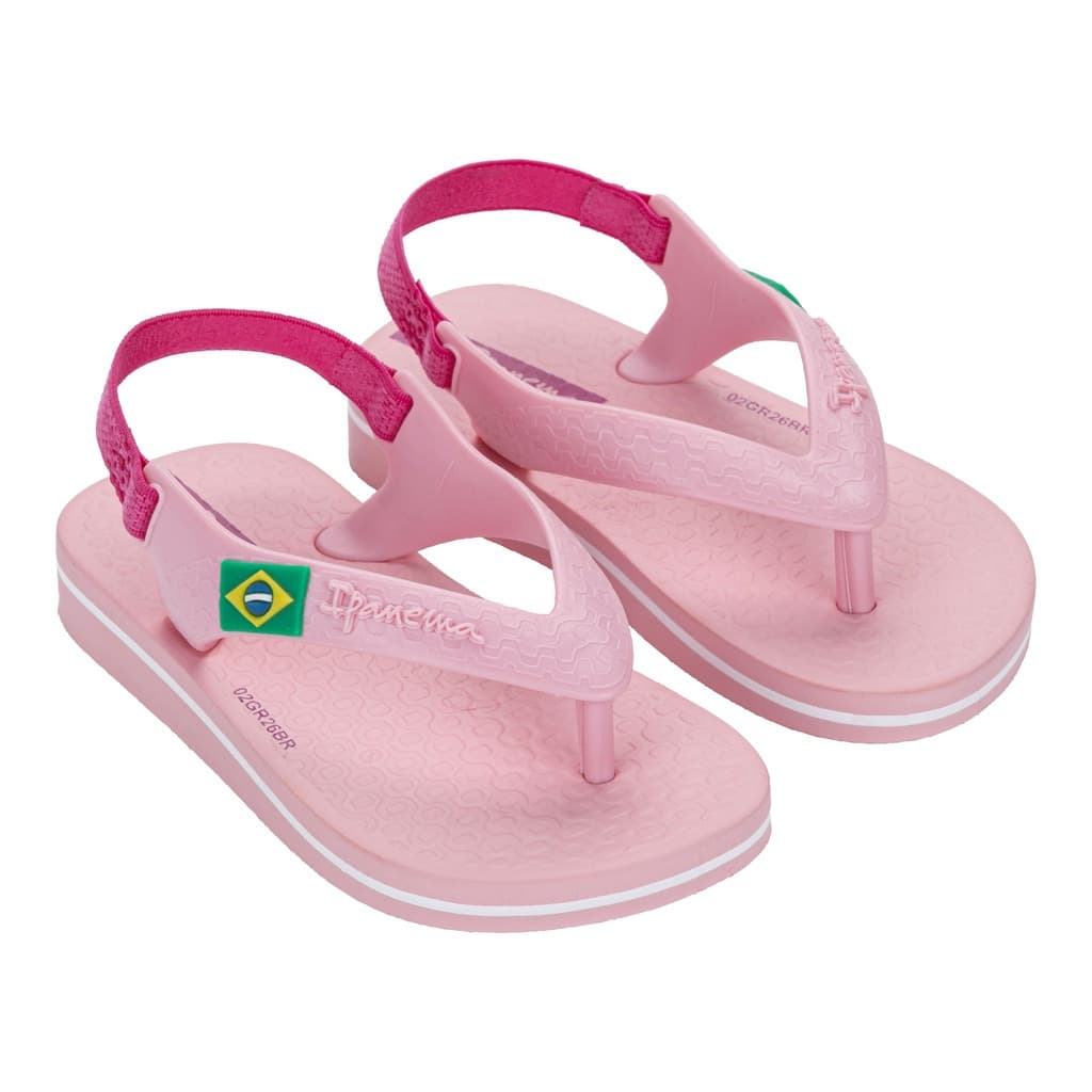 Chinelo Infantil Menina Ipanema Brasil Baby II Com Elástico Confortável Antiderrapante