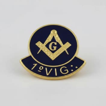 Pin/broche Maçônico Esquadro E Compasso Azul 1° Vig