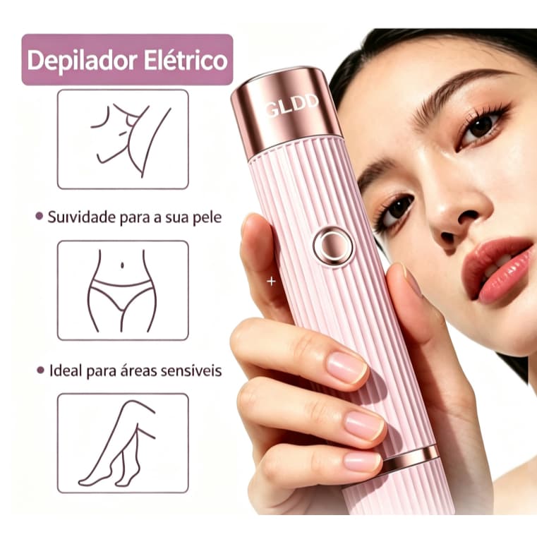 Depilador Eletrico Feminino Recarregável Removedor De Pelos Navalha Dupla- Envio rápido