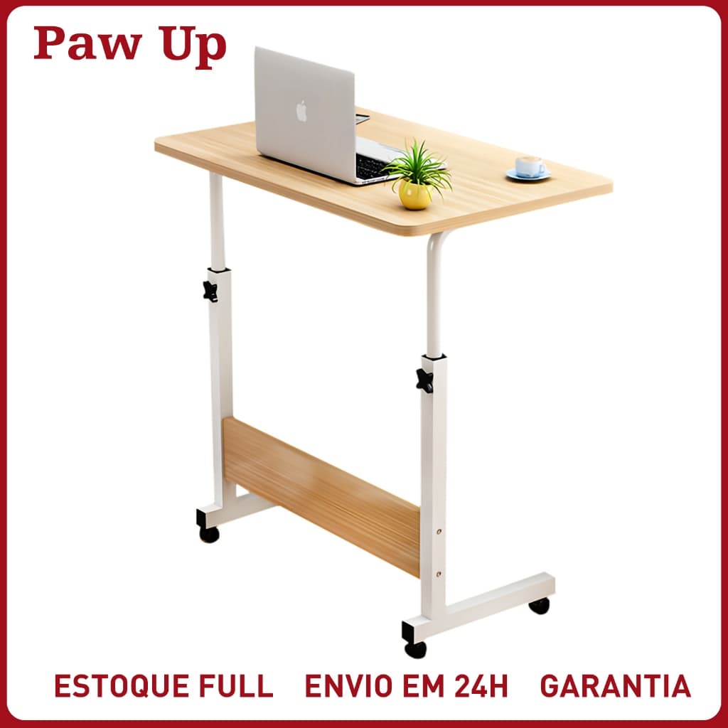 Mesa Mutiuso Mesinha Notebook Com Altura Regulavel e Rodinhas Tablet Cama Sofá Ajustavel