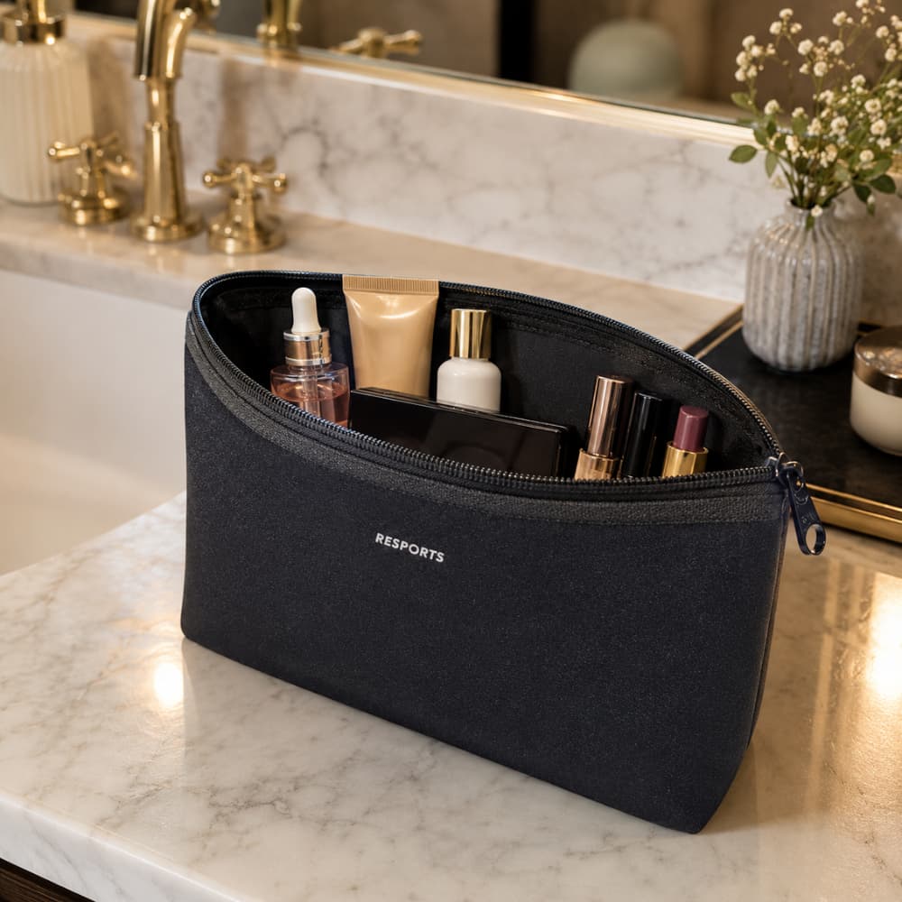 Necessaire de Maquiagem Organizadora Feminina Neoprene Cosméticos Bolsa Para Viagem Estojo