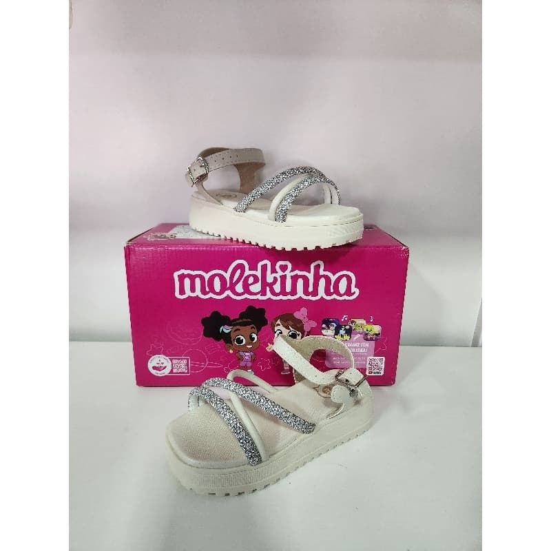 Sandália molekinha plataforma strass confortável 2375101