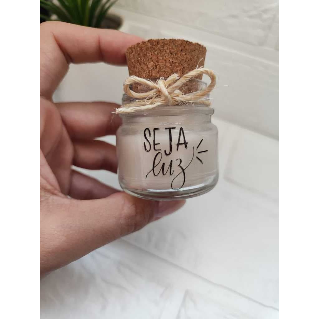 Mini Vela Aromática Vibela 40g | Escolha sua Mensagem | Presente Artesanal