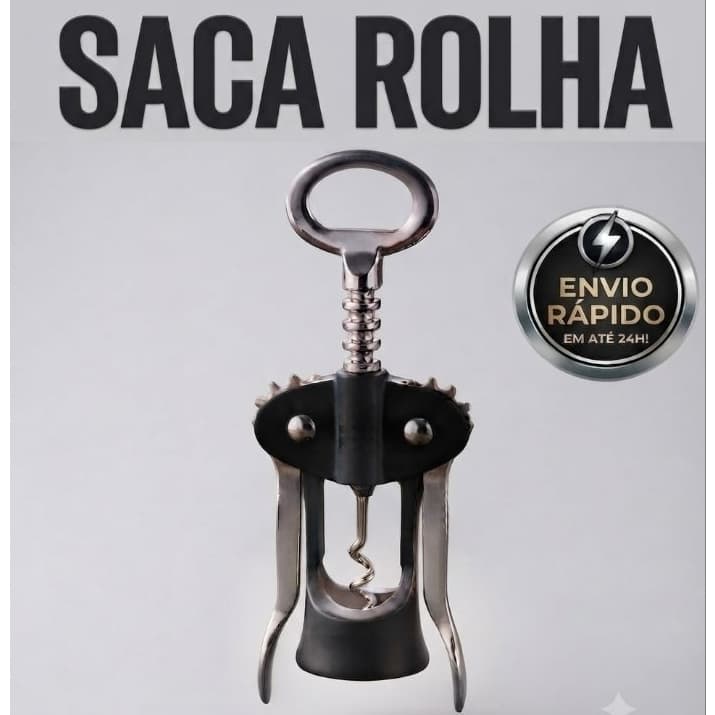 Saca Rolhas Profissional Abridor de Vinho e garrafas Garçom Casa Bar