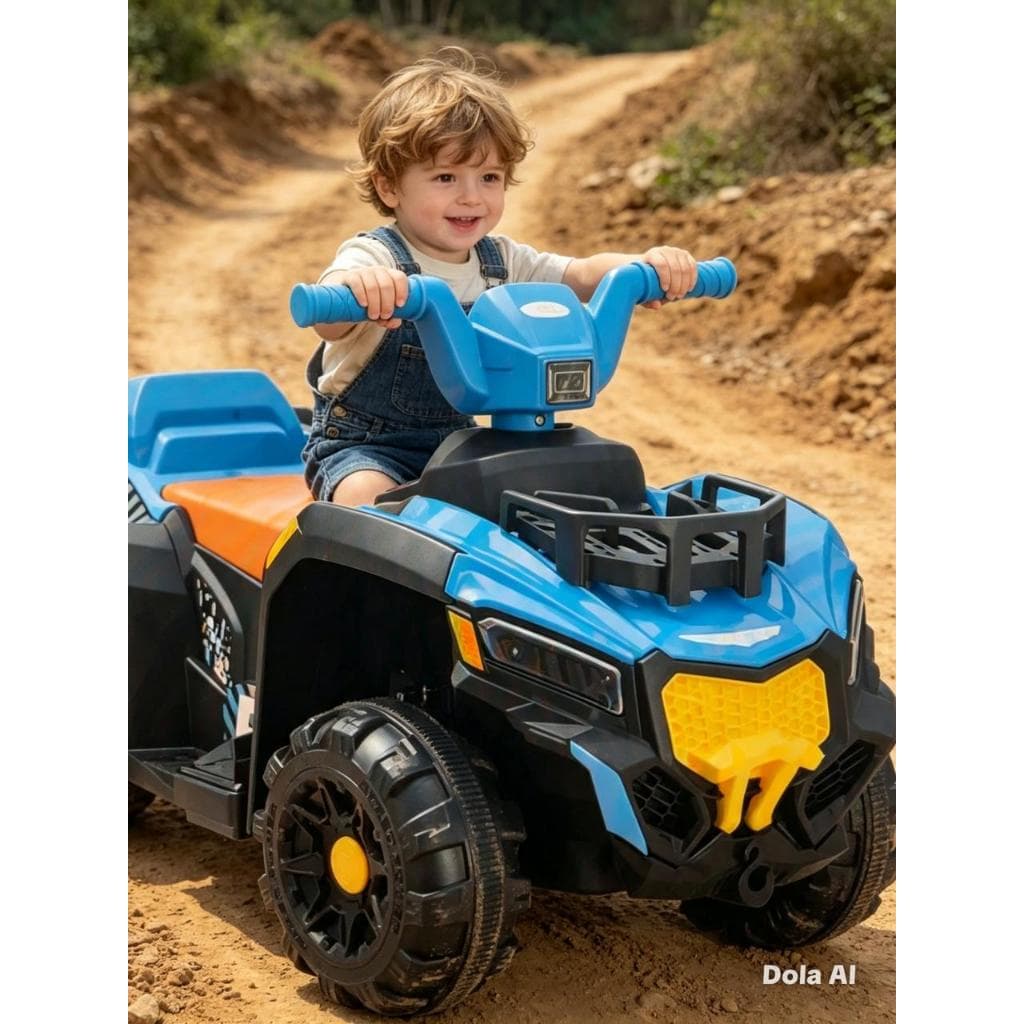 Quadriciclo Eletrico Infantil Veiculo Seguro Bateria Recarregavel Diversao Azul