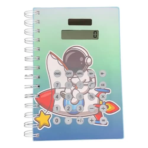 Caderno Calculadora Capa Foto Astronauta