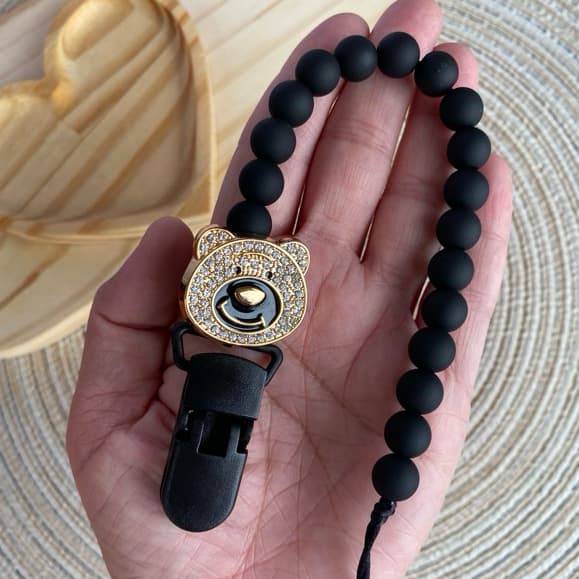 Prendedor de Chupeta Madeira Personalizado com Nome Menina e Menino Enxoval e Maternidade.