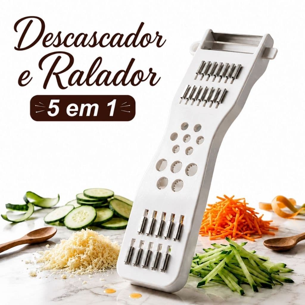 1/2/3/4/5/6 Ralador Descascador Fatiador Multifuncional 5 em 1 Legumes Frutas Keita