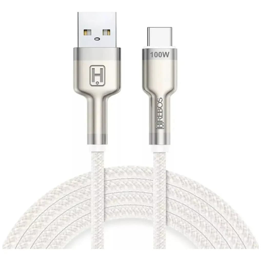 Cabo Usb C Tipo-c Turbo 2m Hrebos Reforçado Viagens Android - iPhone