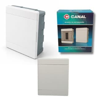 Quadro para Até 8 Disjuntores Din de Embutir Branco Canal