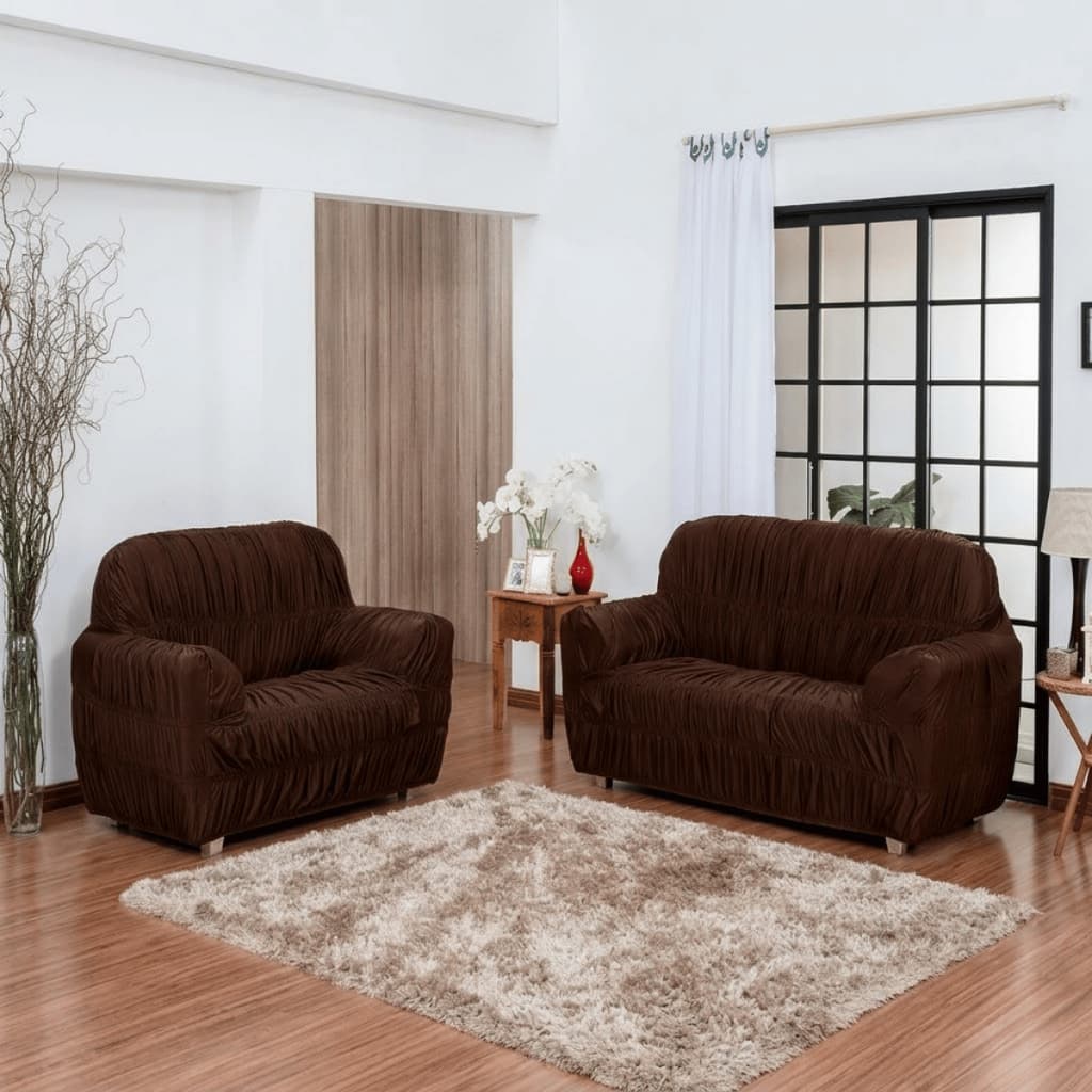 Kit Capa Para Sofá De Malha 2 E 3 Lugares Elasticada Malha Gel Ajustável Proteção Extra