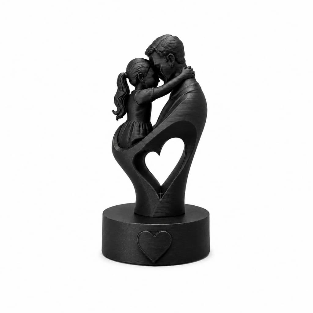 Presente Dia dos Pais Pai e Filha Escultura Decorativa Enfeite Lembrança Lembrancinha Dia Dos Pais
