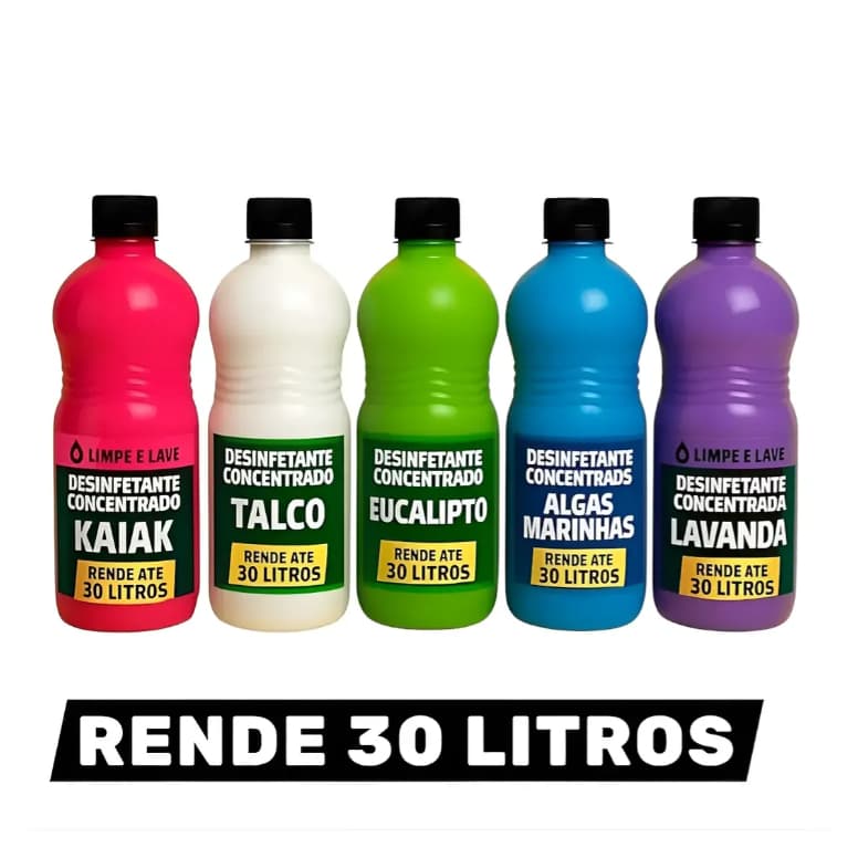 Base Desinfetante Concentrada Rende até 30L com Perfume Premium