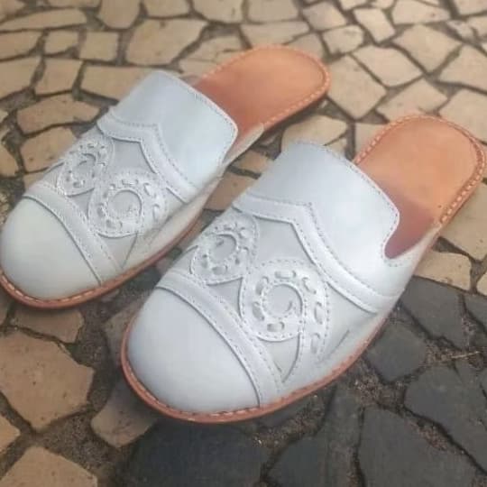 Mule Babucha pantufa chinelo Couro Legítimo