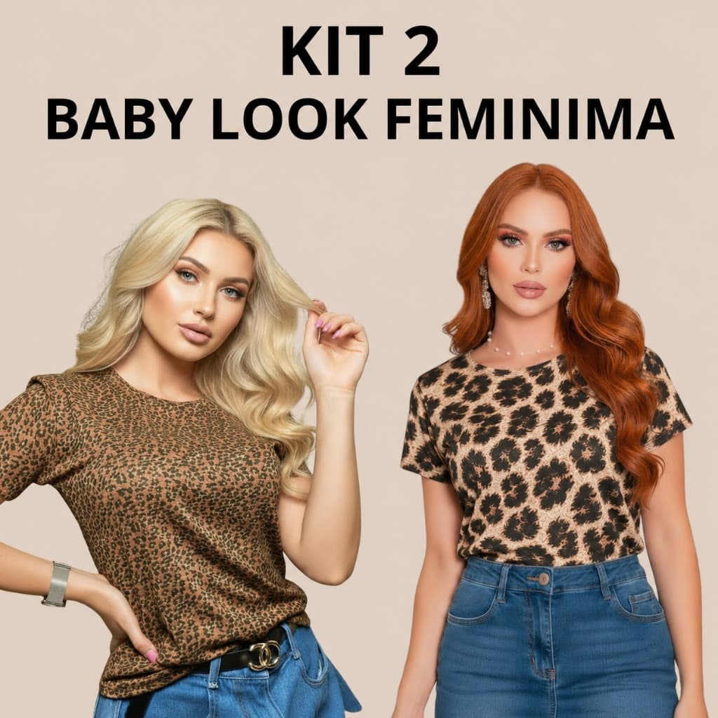 kit 2 Baby Look feminina