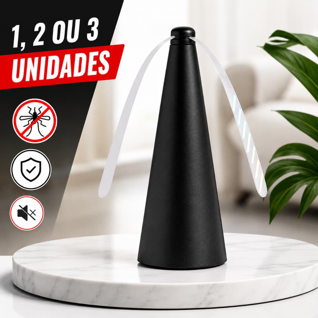 Ventilador Espanta Insetos Moscas Mosquitos Portátil Silencioso
