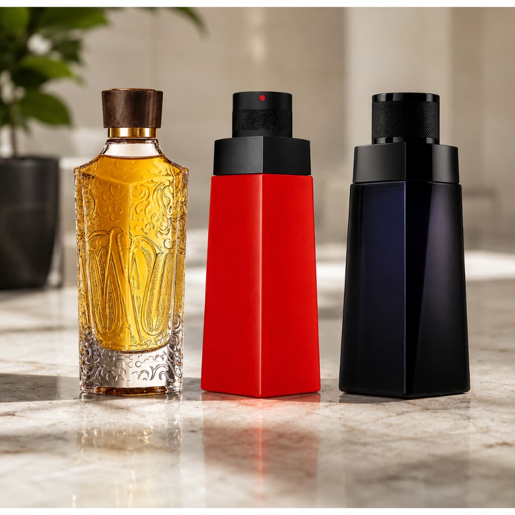 Perfumes Masculinos Importados Premium Fragrâncias Marcantes e Sofisticadas Kit 3