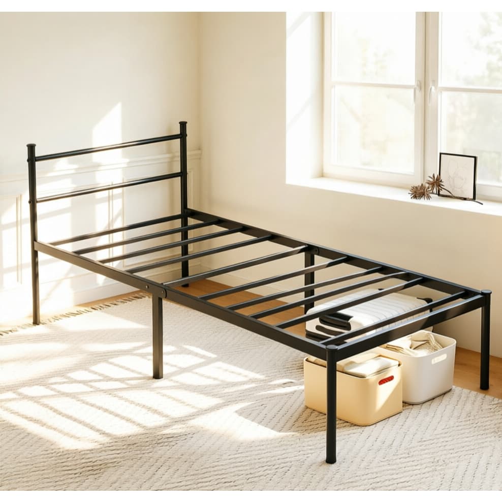 Estrado De Metal Para Cama de Solteiro Dobrável Com Suportes De Ripas De Aço  Reforçado  resistente e durável Fácil De