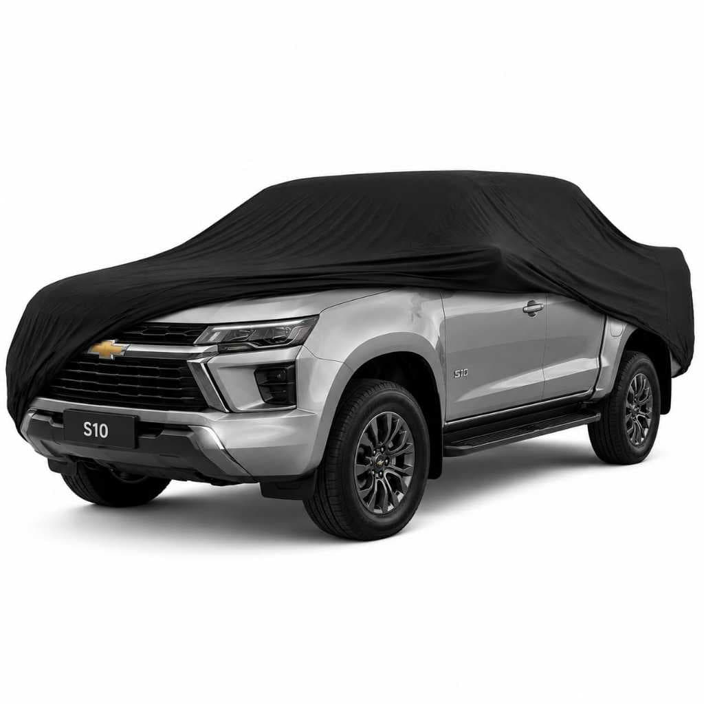 Capa Cobrir Proteção Malha Helanca Chevrolet S10 Preto