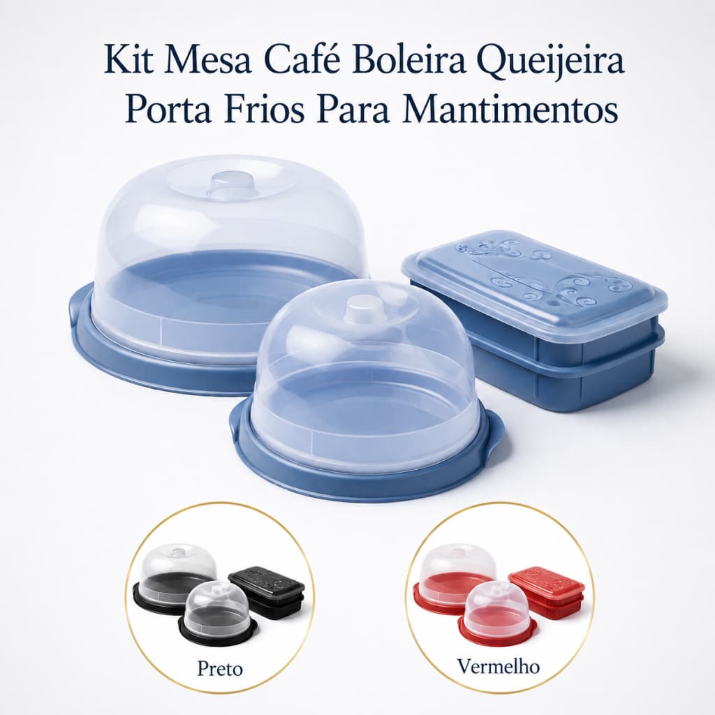 Kit Café Boleira Queijeira Porta Frios Para Mantimentos