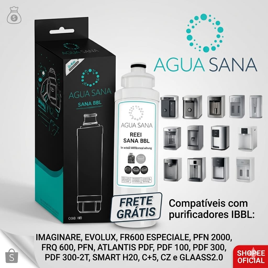 Refil Filtro Purificador Sana BBL 008 Compatível IBBL Immaginare FR600 Master Frio Docol New Up
