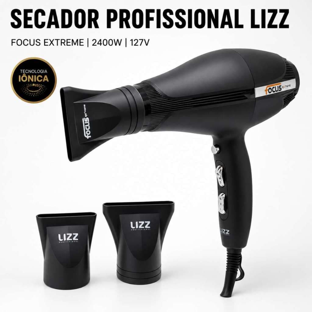 Secador Profissional Lizz Pro Focus Extreme 2400W 127V