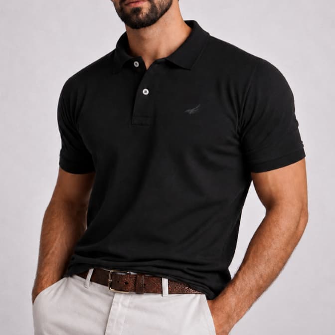 Camisa Masculina Gola Polo Manga Curta Premium