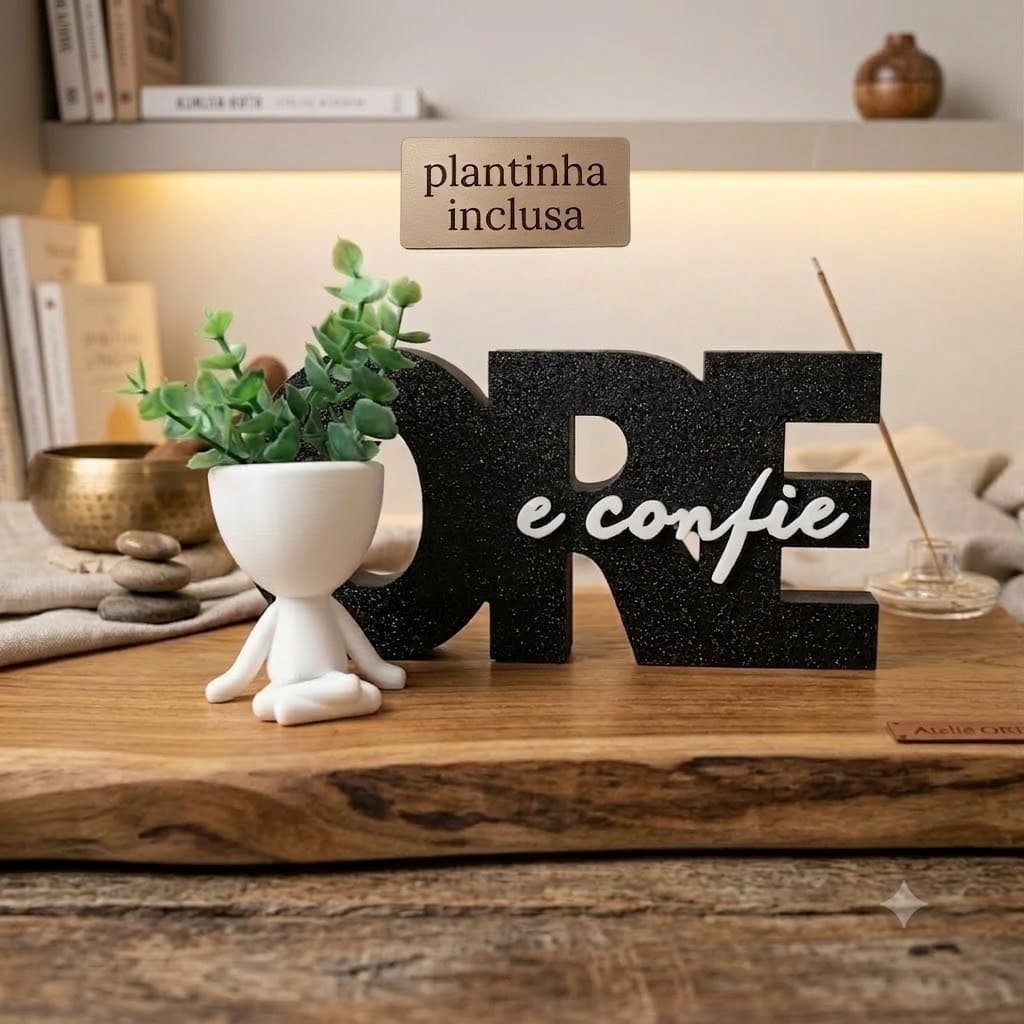 decorção ore e confie, vasinho bob moderno com plantinha