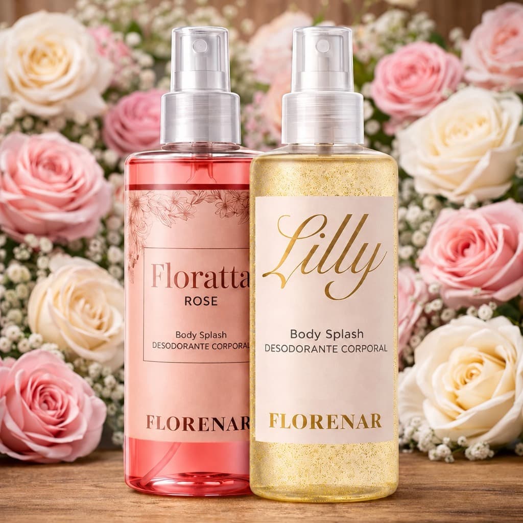 Body Splash Feminino Perfumes Lily e Floratta Rose 200ml Kit 2 Perfumados de Longa Duração