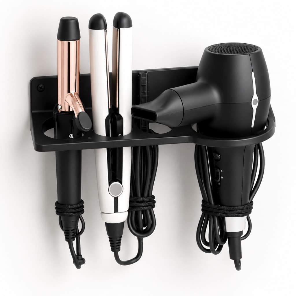 Suporte De Parede Multifuncional Chapinha Babyliss Secador De Cabelo Organizador De Salão Banheiro