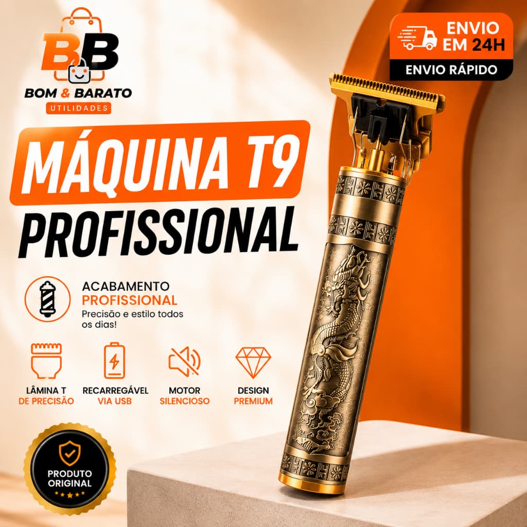 Máquina de Cortar Cabelo Profissional Aparador De Barba Cabelo Recarregável USB Vintage
