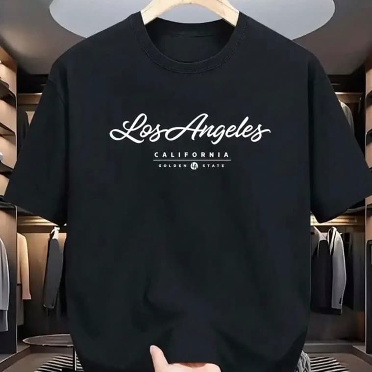 Camiseta Masculina Lançamento Los Angeles Camisa 100% Algodão Blusa  Premium, Envio Imediato