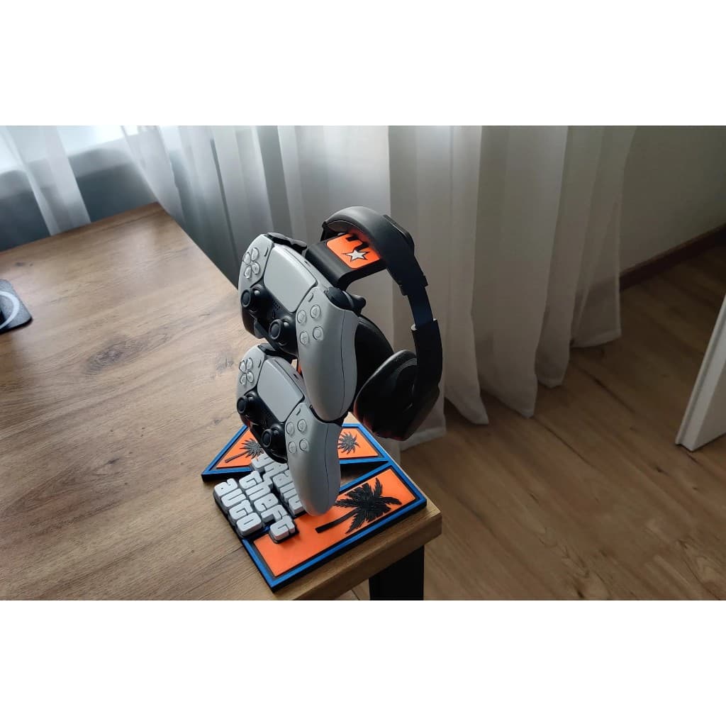 Suporte universal de controle PS5 e Xbox GTA VI | Organizador de Controles   | Base Gamer para Setup