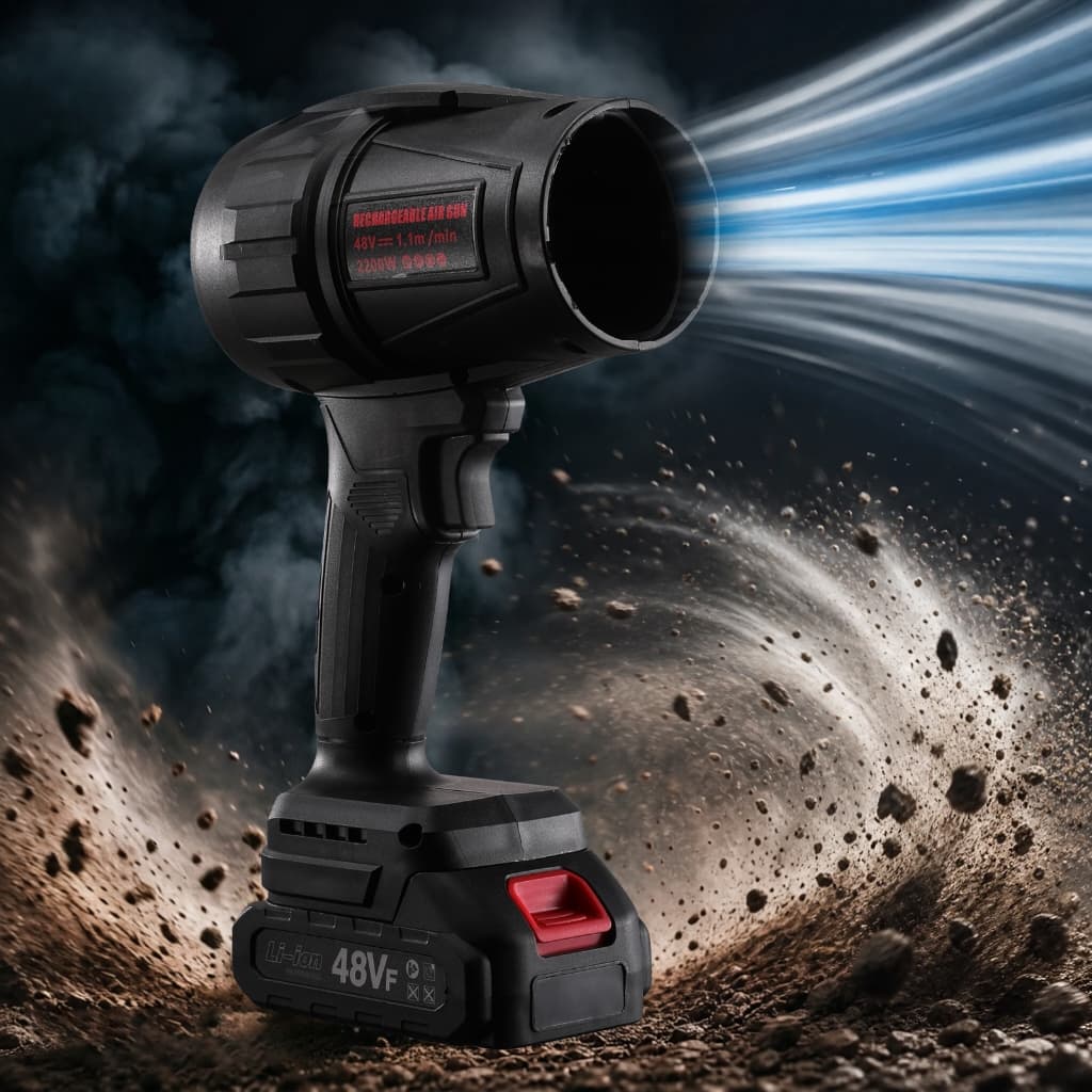 Soprador Turbo Portátil,  Acompanha 2 Baterias Kit Completo com Acessórios, Ideal para Limpeza de Folhas