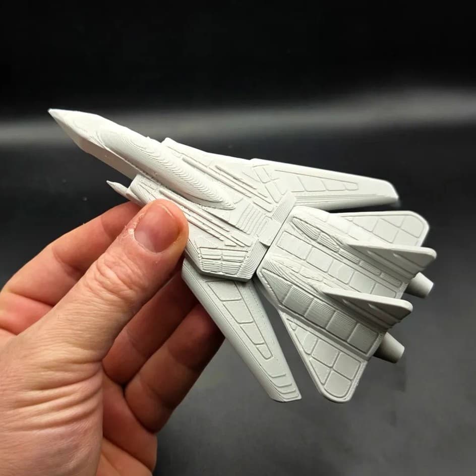 Kit Card Avião F-14 Tomcat com Asas Móveis – Miniatura Impresso em 3D para Montar
