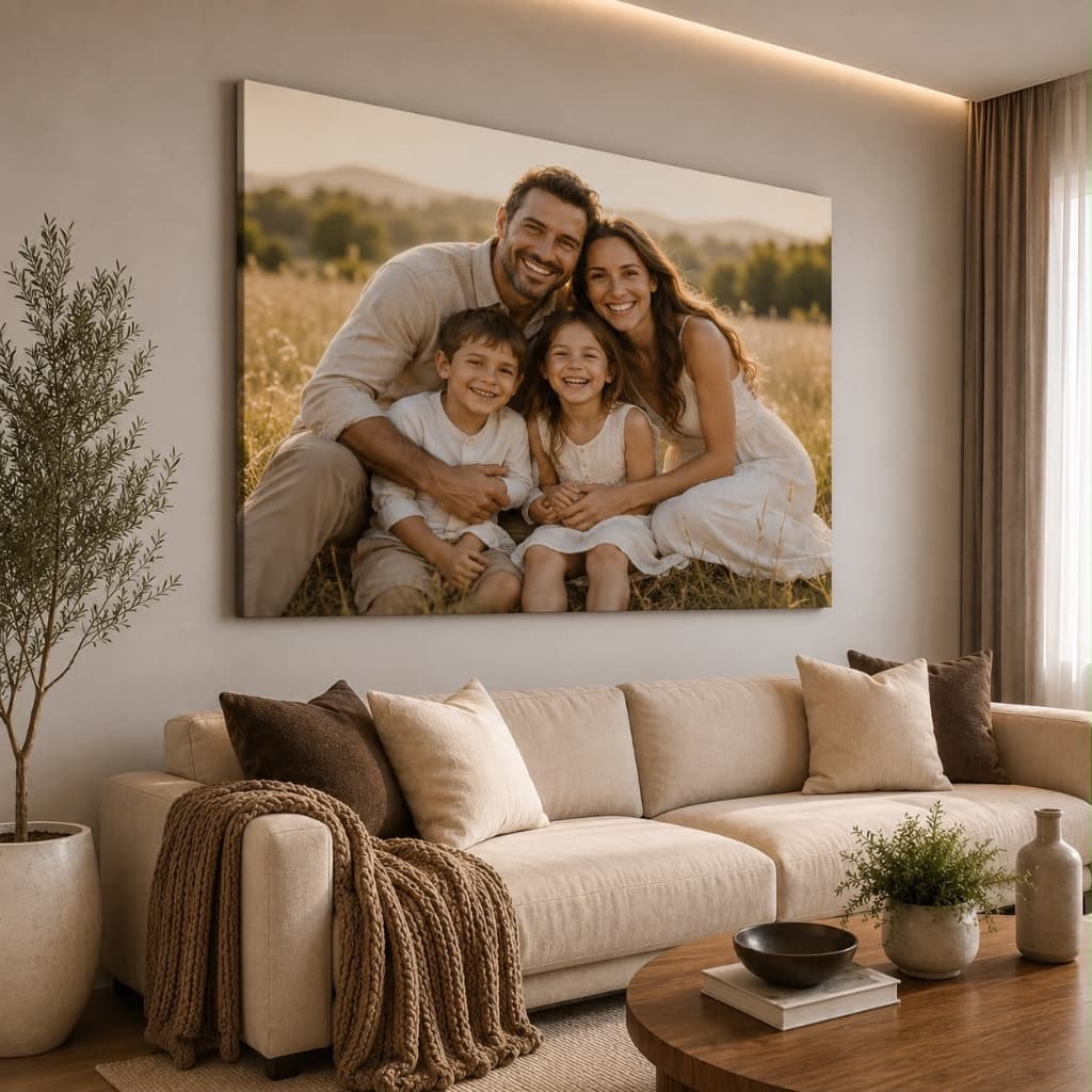 Quadro Decorativo Gigante 110x80 Com Sua Foto Qualquer Imagem Personalizado Sala