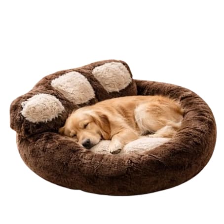 Caminha Pet Peluciada Nuvem Donut FORMATO PATA Cães Gatos  Fundo Antiderrapante QUALIDADE PREMIUM