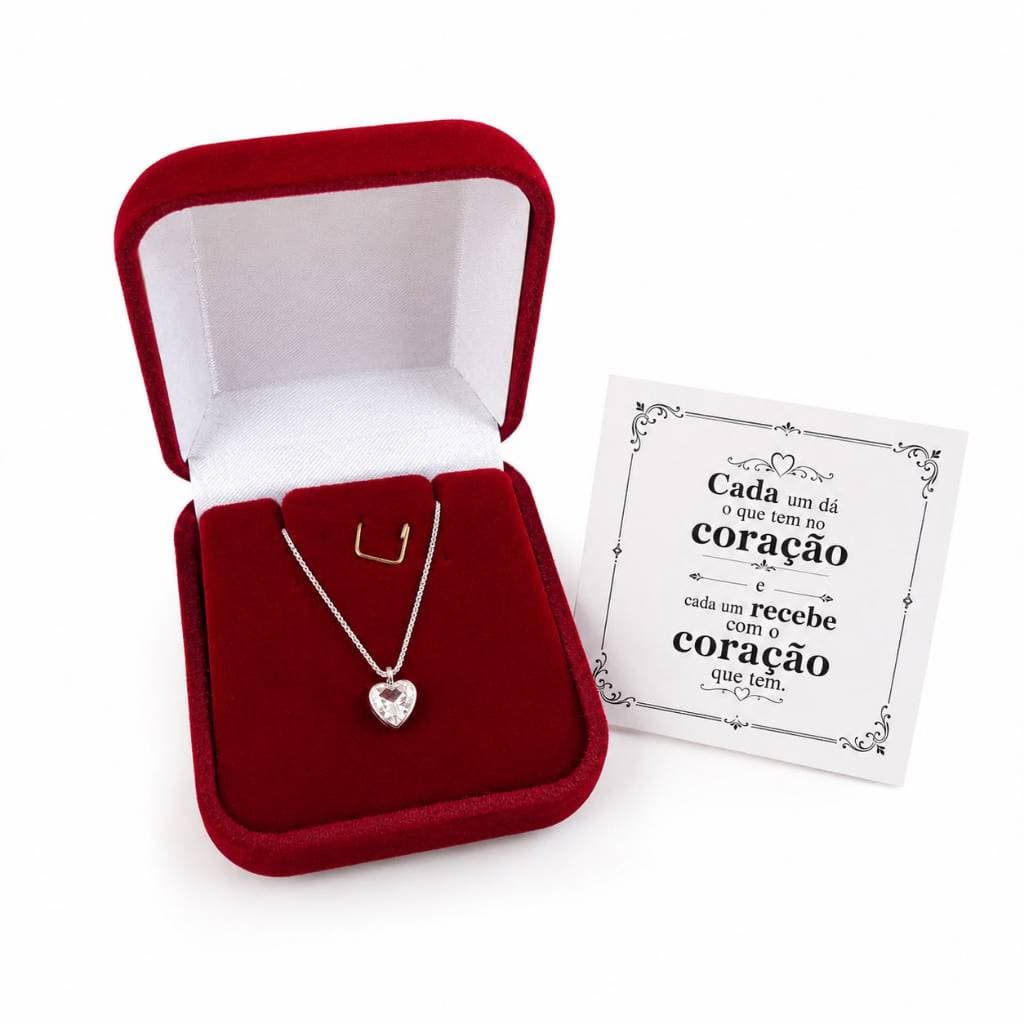 Colar Veneziana Coração Prata 925 Legítima Com Caixinha + Brinde Corrente Veneziana Feminina Prata