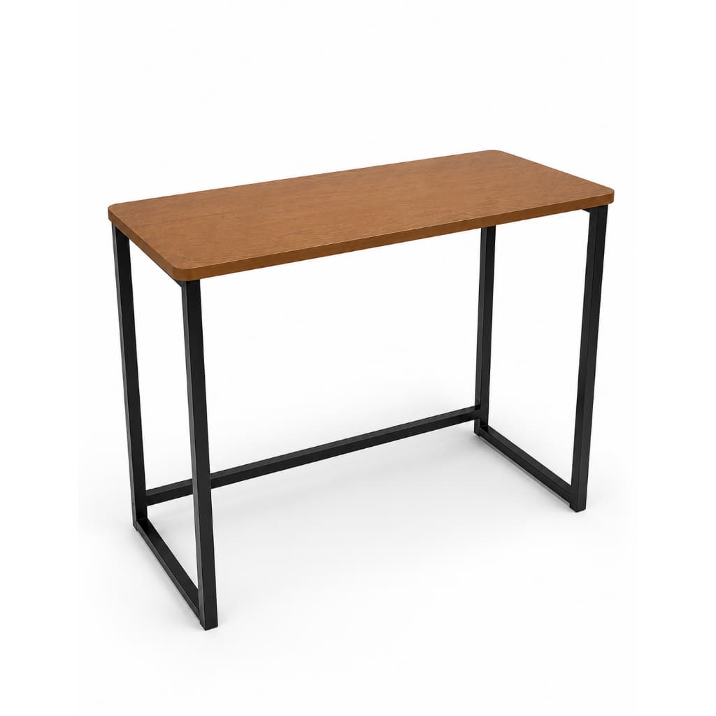 Mesa Dobrável Home Office Escrivaninha Compacta Industrial Aço E MDF