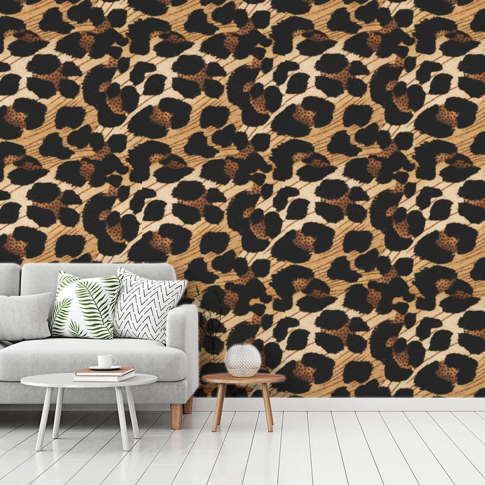 Papel De Parede Adesivo Textura Animal Print