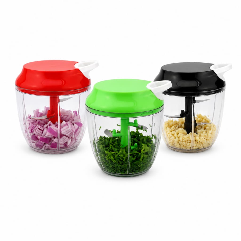 Processador Manual de Alimentos 850 ml Triturador Grande Alho Cebola Legumes Carne
