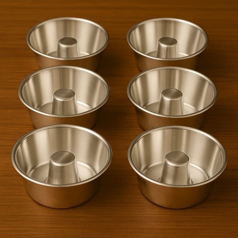 Forma de Pudim, 1,8L N°22 ou kit com 6 e 12 Forminhas de 300ml N°12 para Porção Individual.