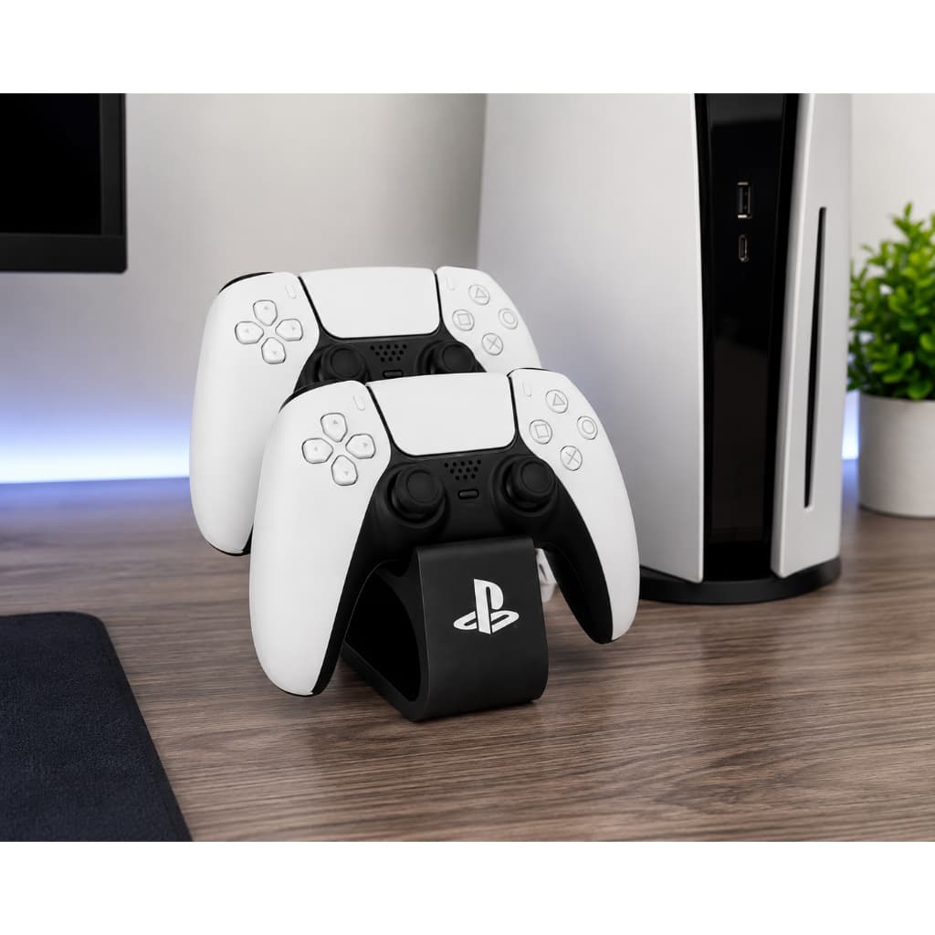 Suporte Controle PS5 DualSense Preto em Plástico Base Organizadora