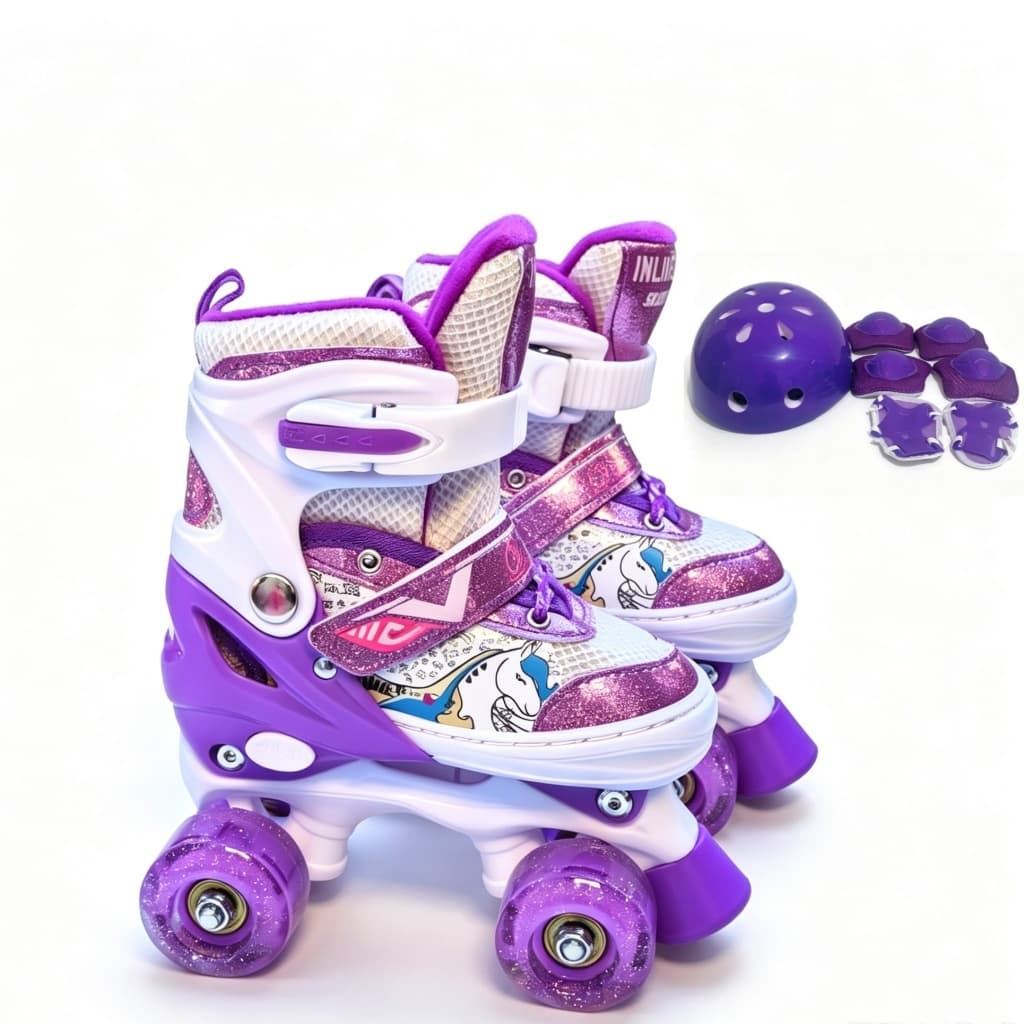 PATINS INFANTIL - CRIANÇA ADULTO - DIVERSÃO - AJUSTÁVEL COM LED