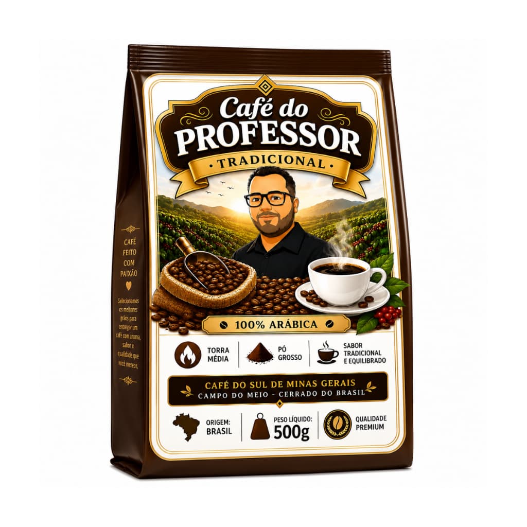 Café do Professor Tradicional 500g Torrado e Moído Sabor Intenso