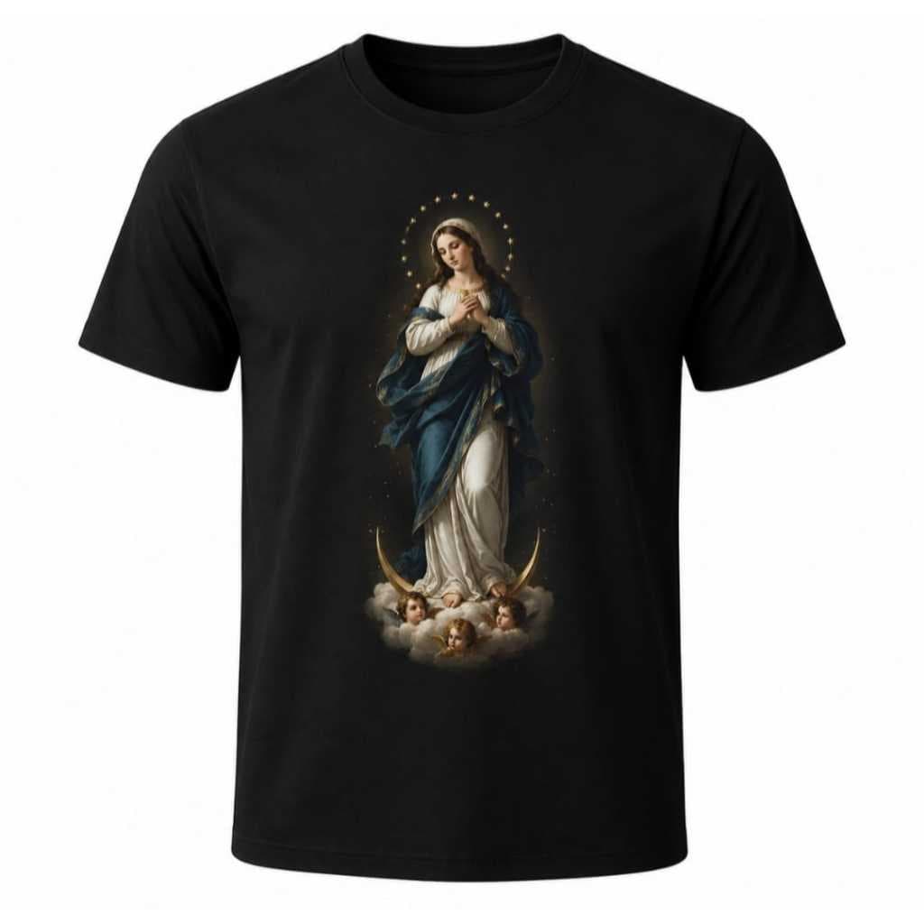 Camiseta Unissex Nossa Senhora da Conceição Imaculada Algodão Premium